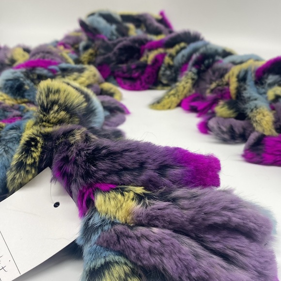 Rex Rabbit Fur Shawl/Scarf - Picture 2 of 6